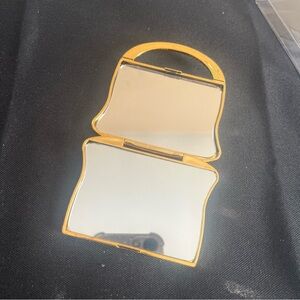 Source Unknown Gold Compact Hand Mirror